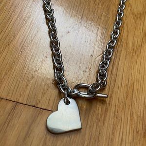 silver heart necklace
